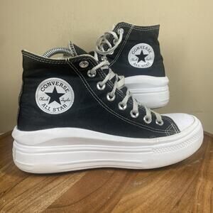 Converse Chuck Taylor AllStar Move High Black White Womens Size 7 Platform Shoes